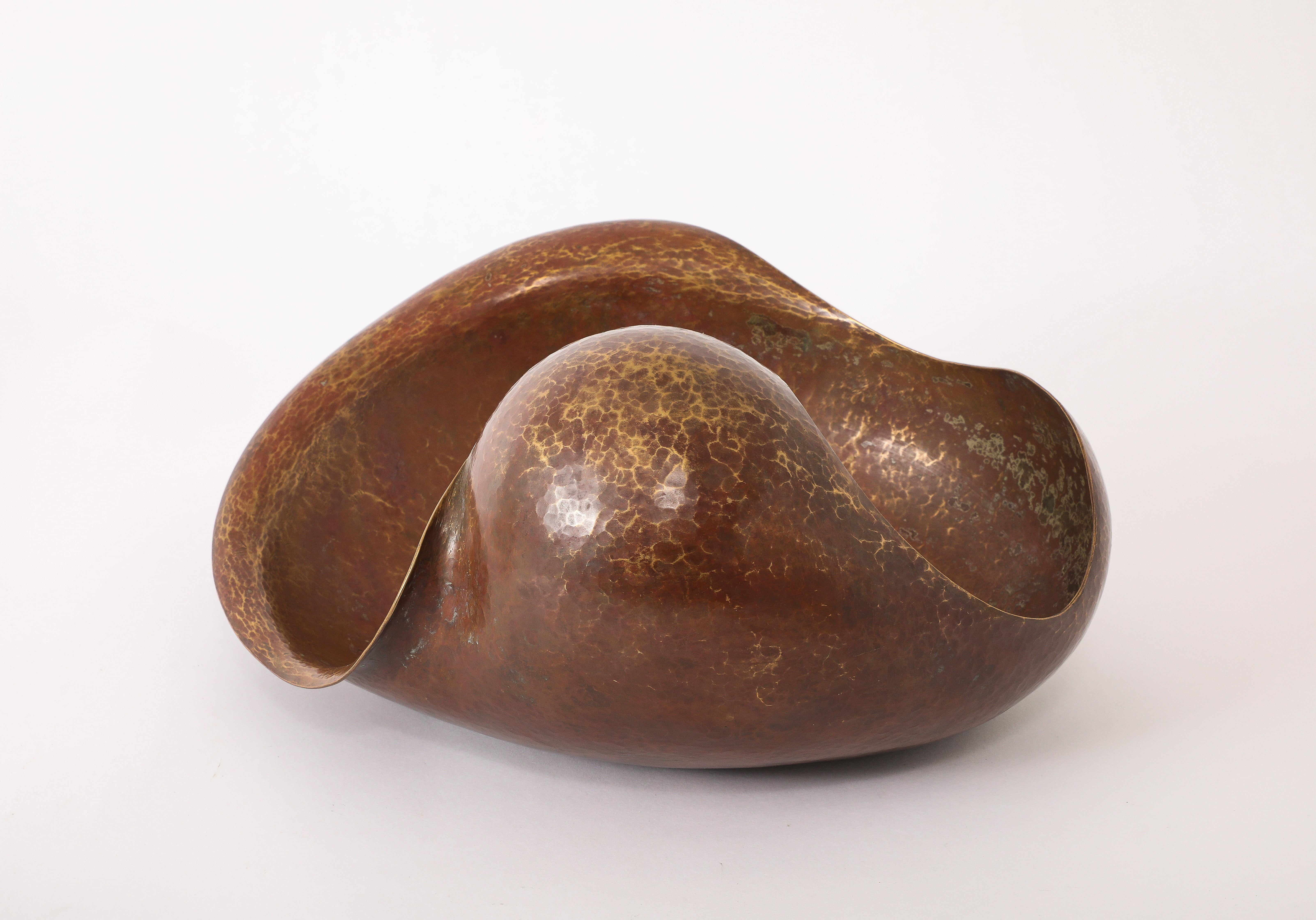 20th Century Hammered Copper Vessel, France 1940's For Sale