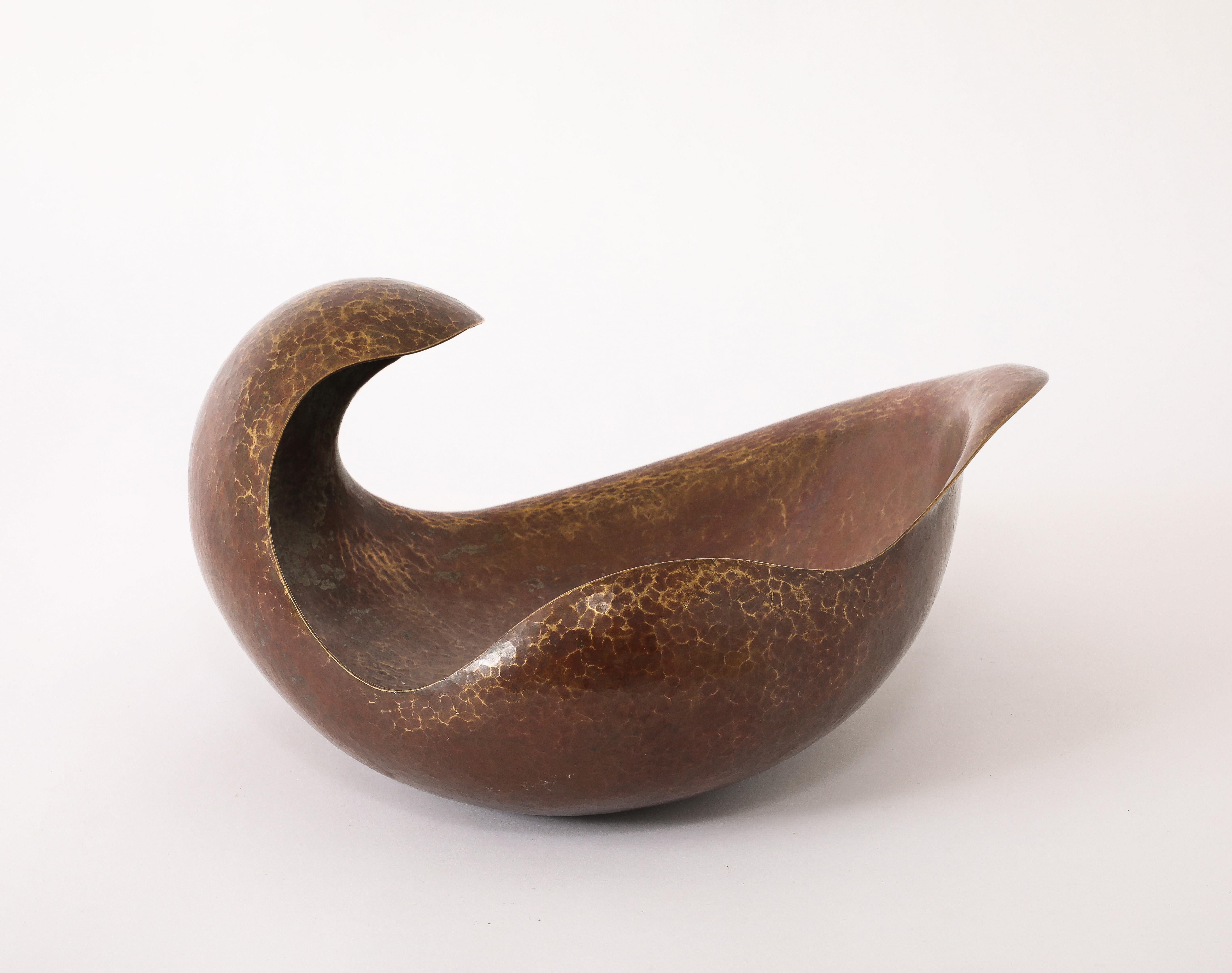 Hammered Copper Vessel, France 1940's For Sale 2