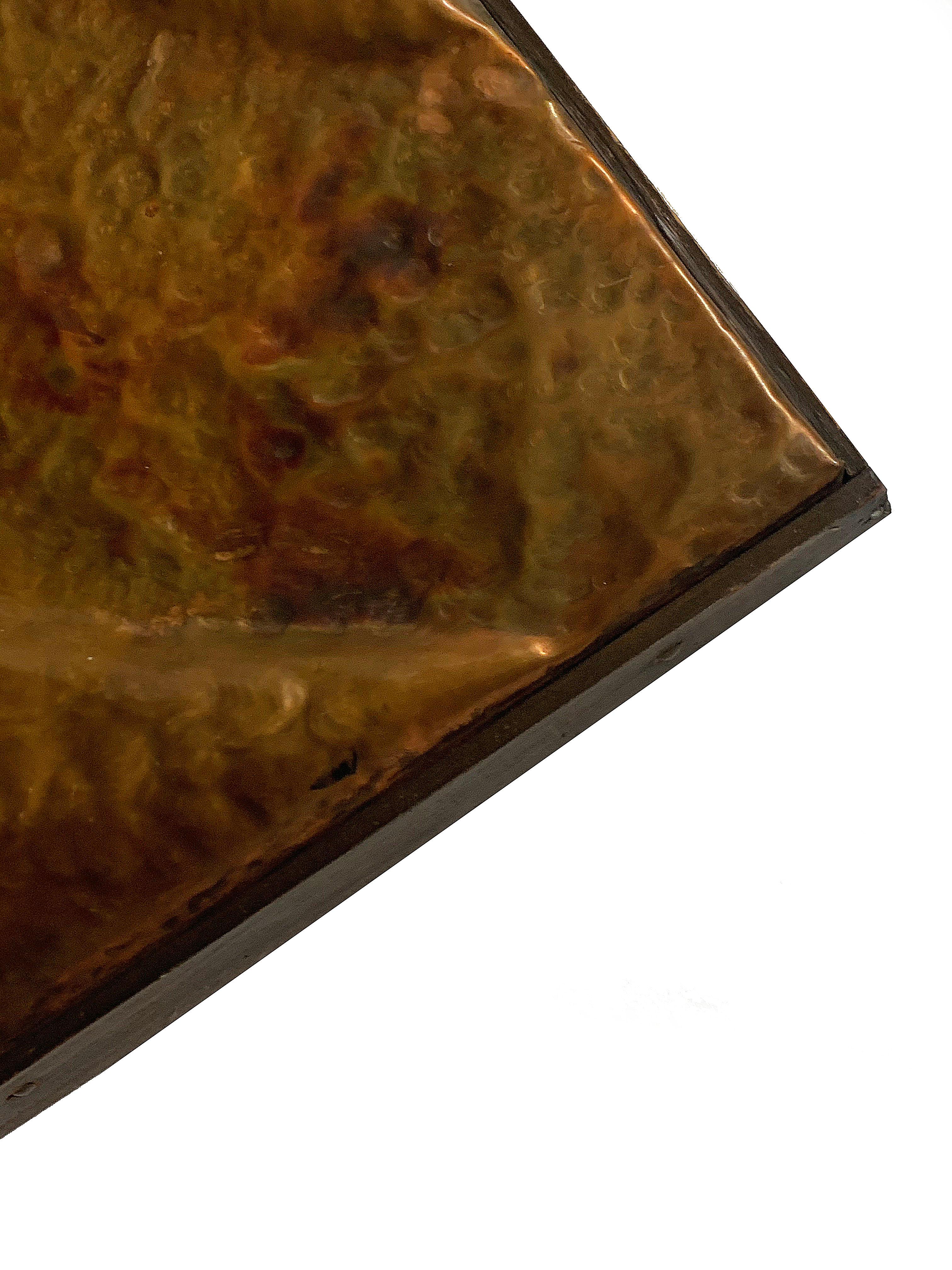 hammered copper wall art
