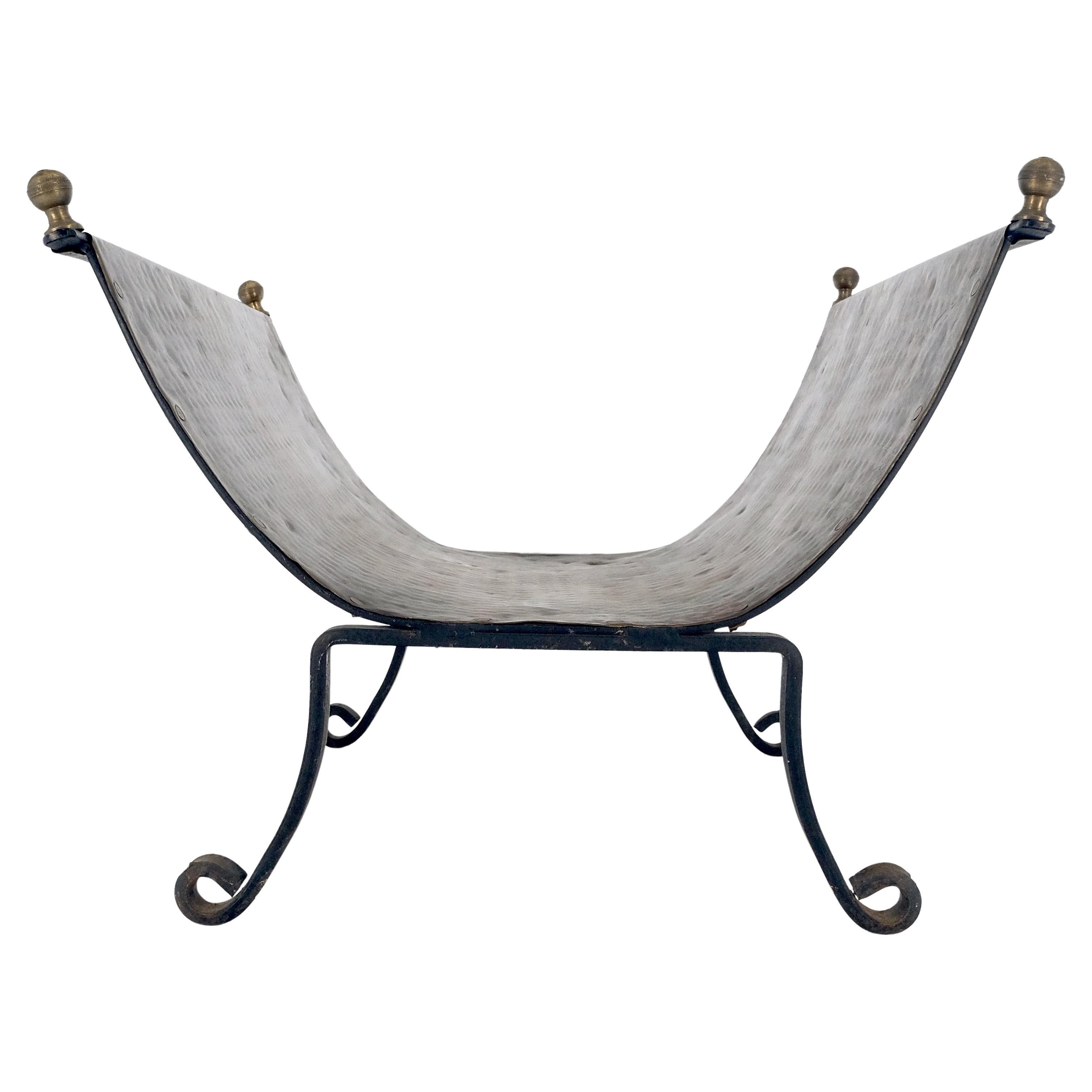 Hammered Copper 
Wrought Iron Base Ball Finials Arts 
Crafts Magazine Rack For Sale