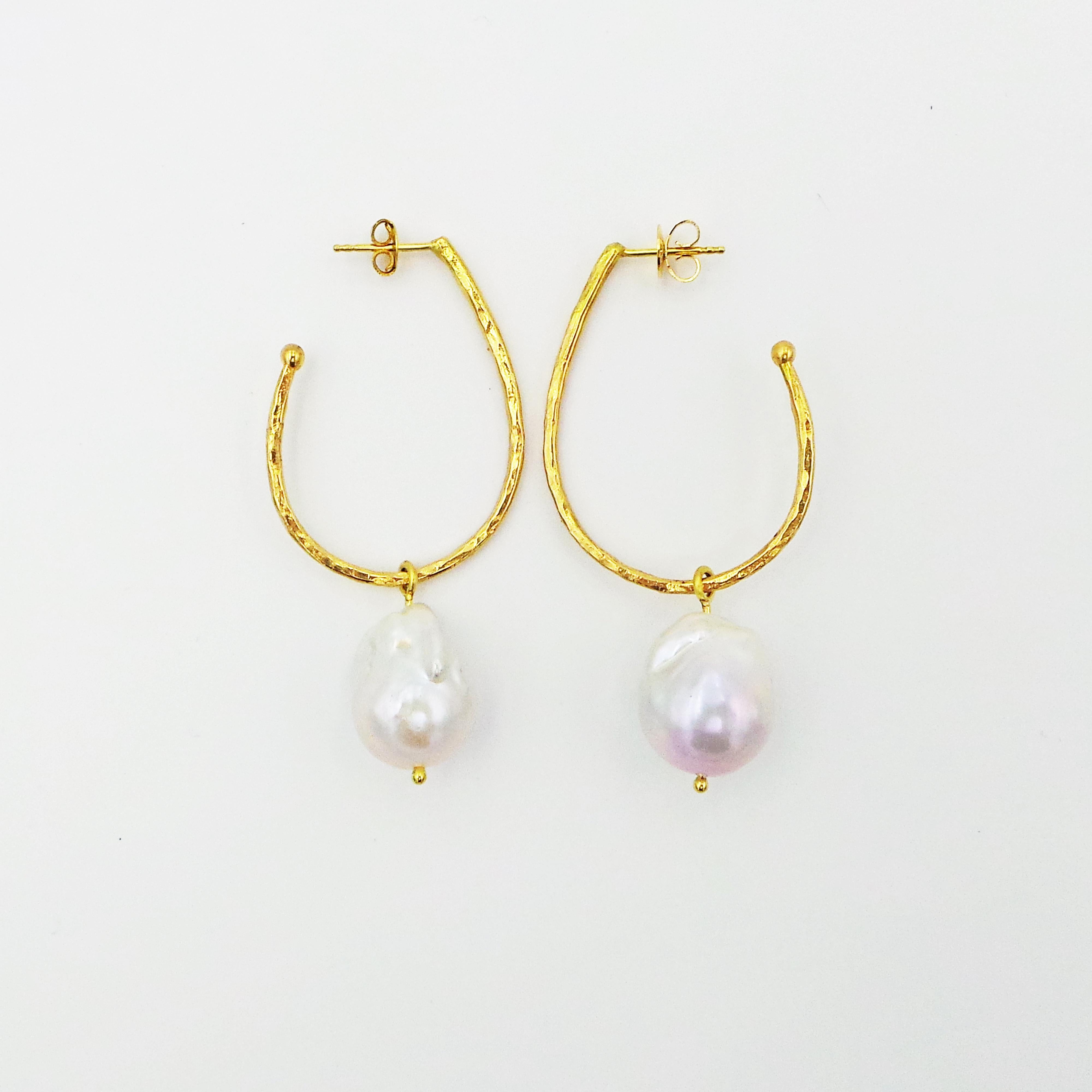 elongated pearl earrings