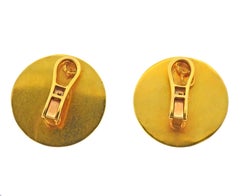 Hammered Gold Lapis Lazuli Earrings