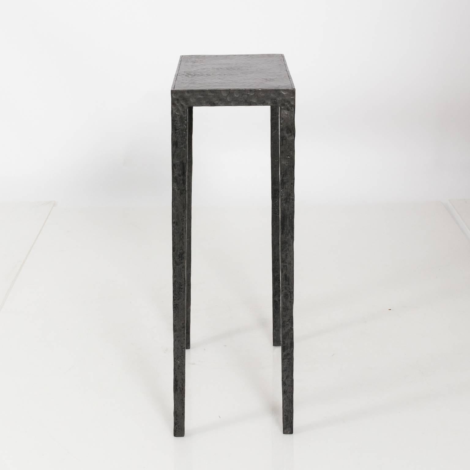 Hammered Iron Side Table by Pierce Martin In Good Condition In Stamford, CT