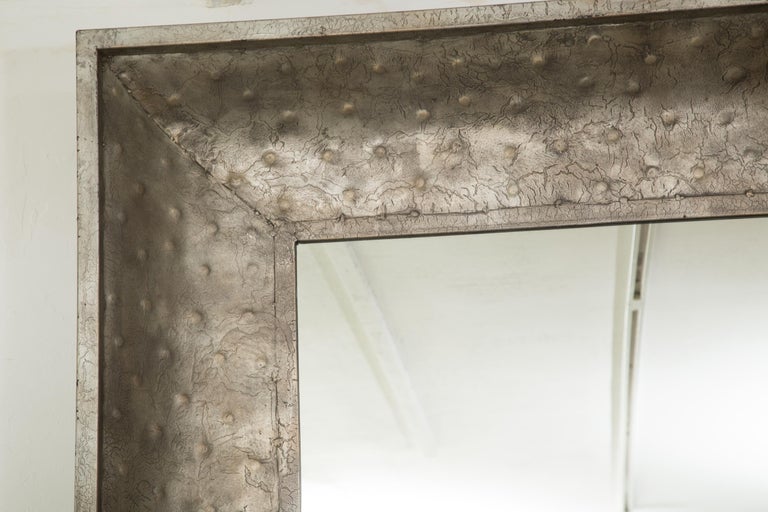 Hammered Metal Industrial Wall Mirror For Sale at 1stDibs wall