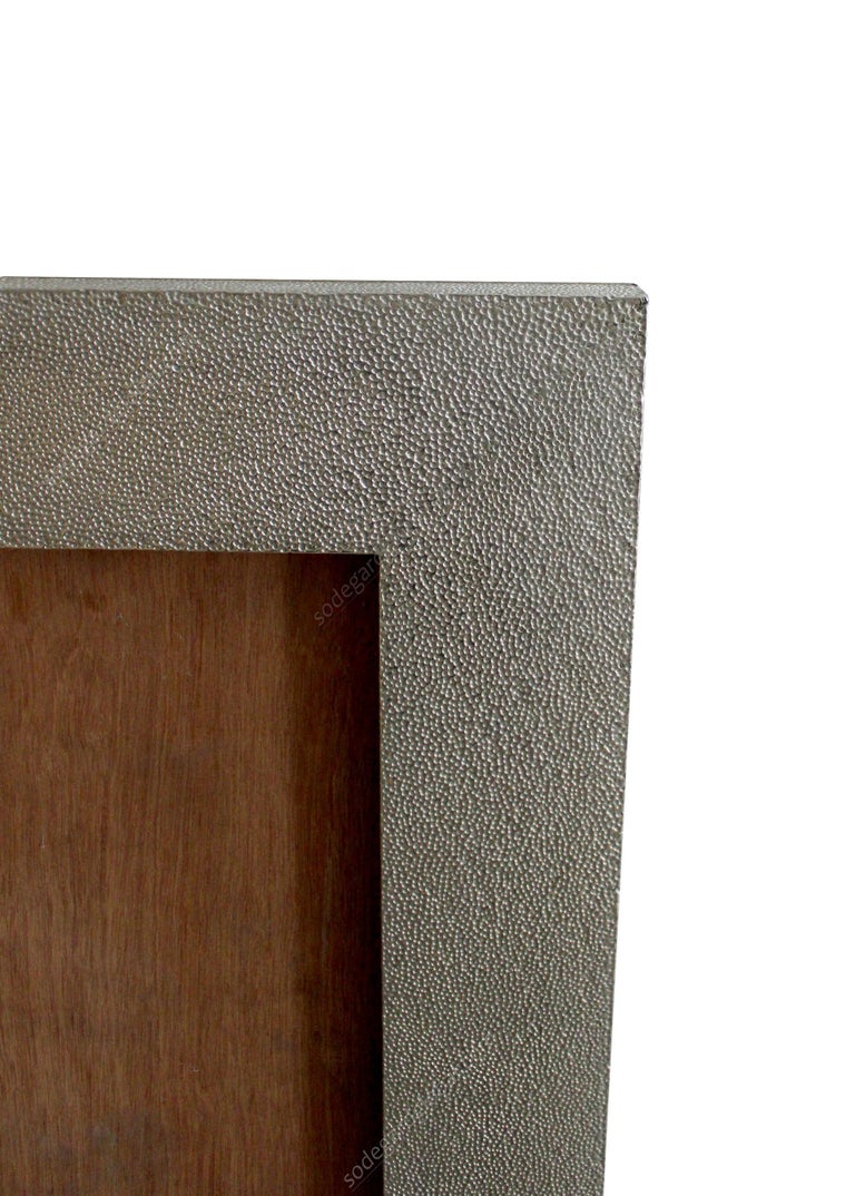 Hammered Metal Mirror Frame Handcrafted in India by Stephanie Odegard