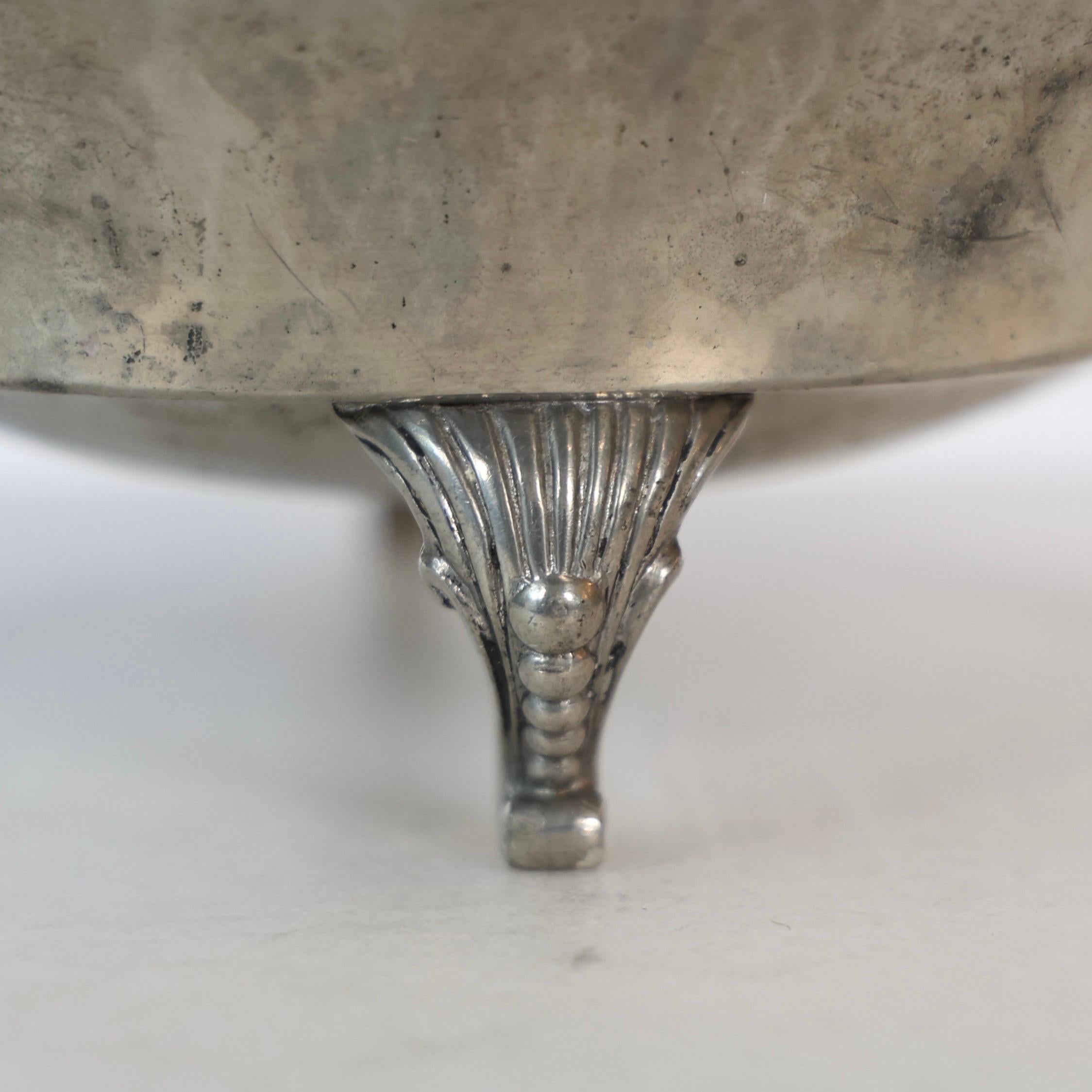 Hammered Pewter Bowl by Just Andersen, 1920s, Denmark For Sale 3