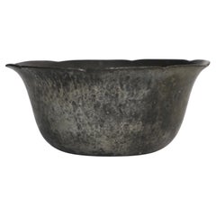Antique Hammered Pewter Bowl by Just Andersen, 1920s, Denmark