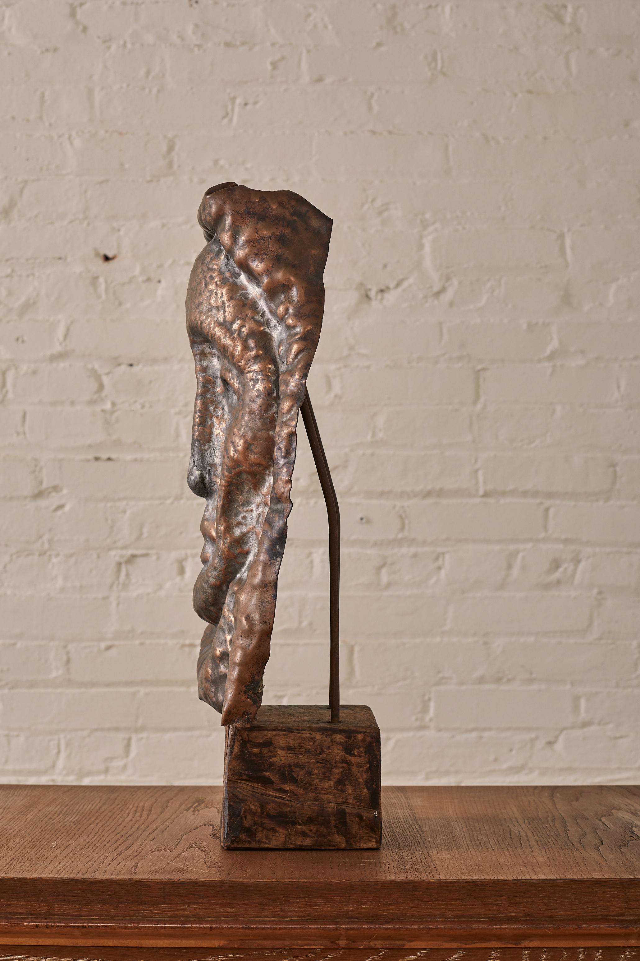 Danish Hammered Sculpture by Waylande Gregory For Sale
