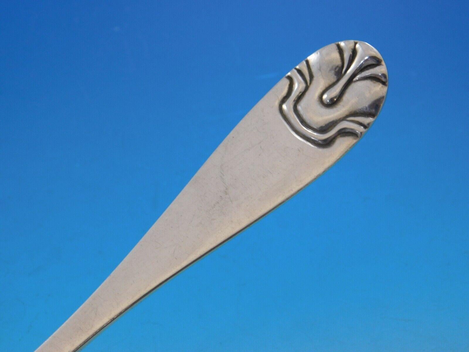 Servicio de Cubiertos de Plata Martillada Hamret Skjell by J Tostrup Norway 830 siglo XX en venta
