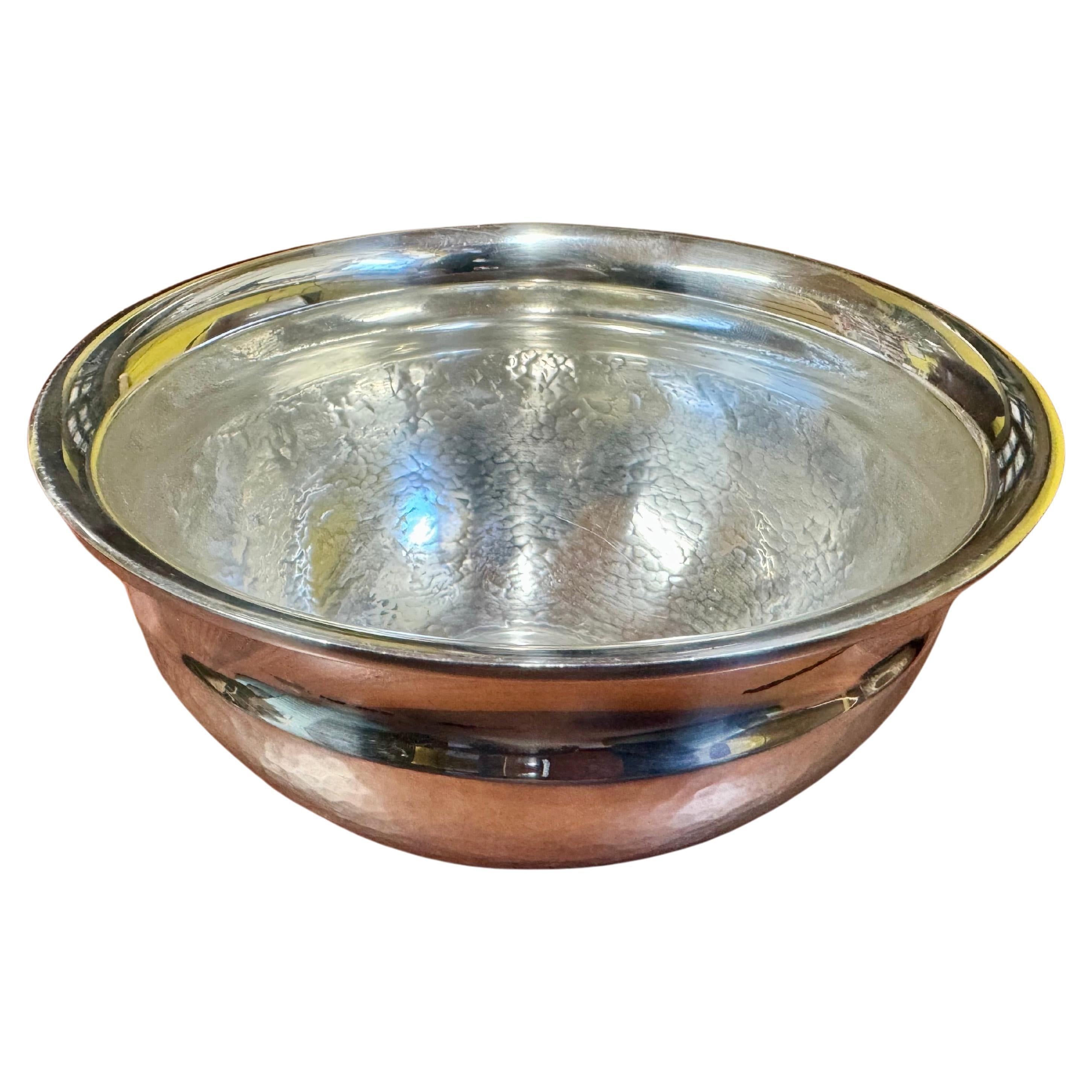 Hammered Silver Bowl by Tapio Wirkkala, TW 278, Finland, 1968 Decorative Bowl For Sale