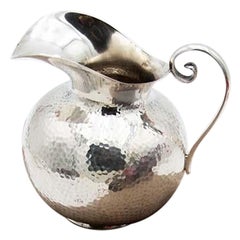 Hammered silver jug