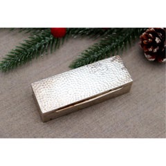 Hammered silver pill box