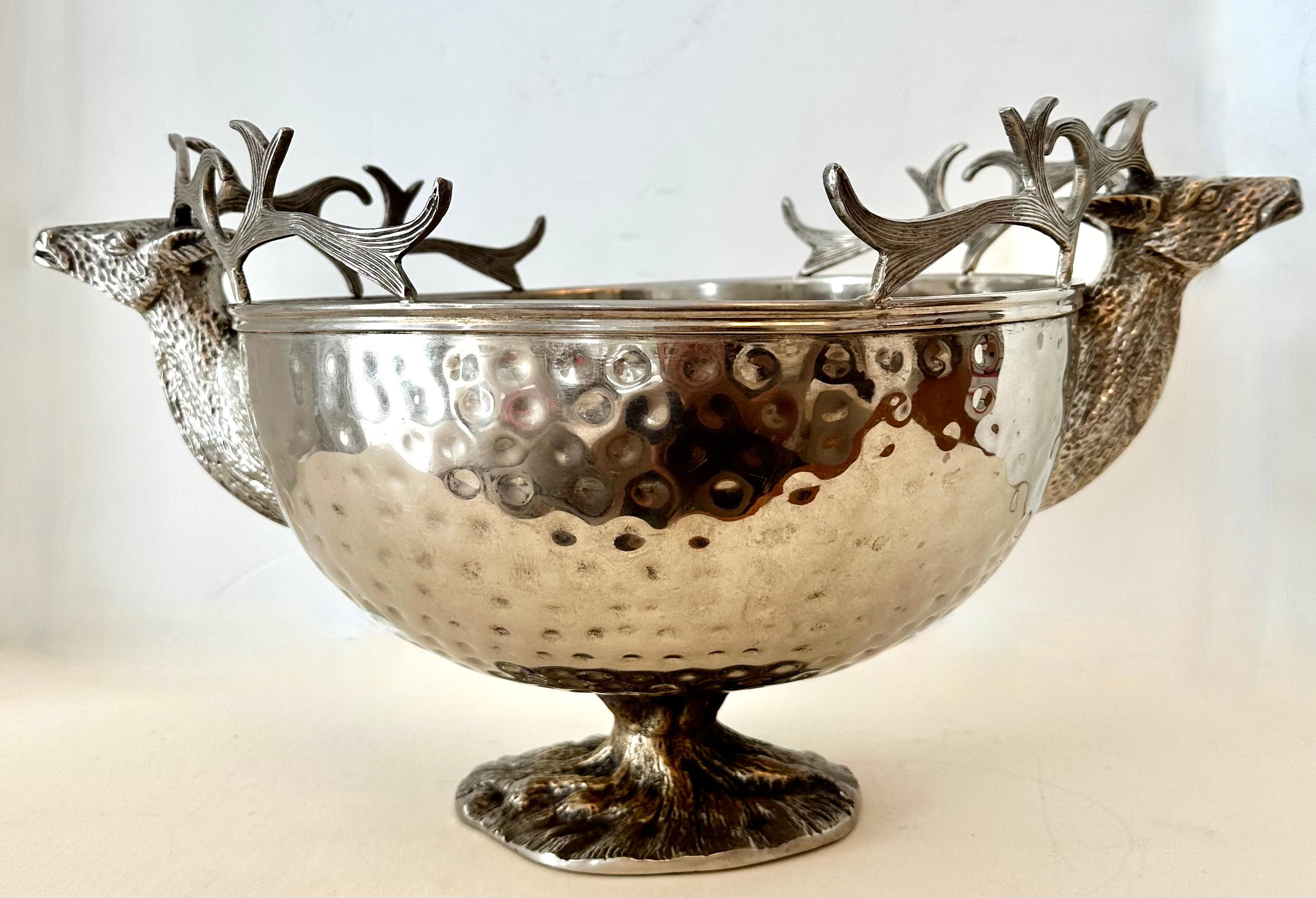 silver hammered bowl
