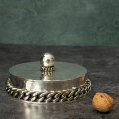 Hammered Silver Plate Vide Poche by Jean Després, Circa 1960