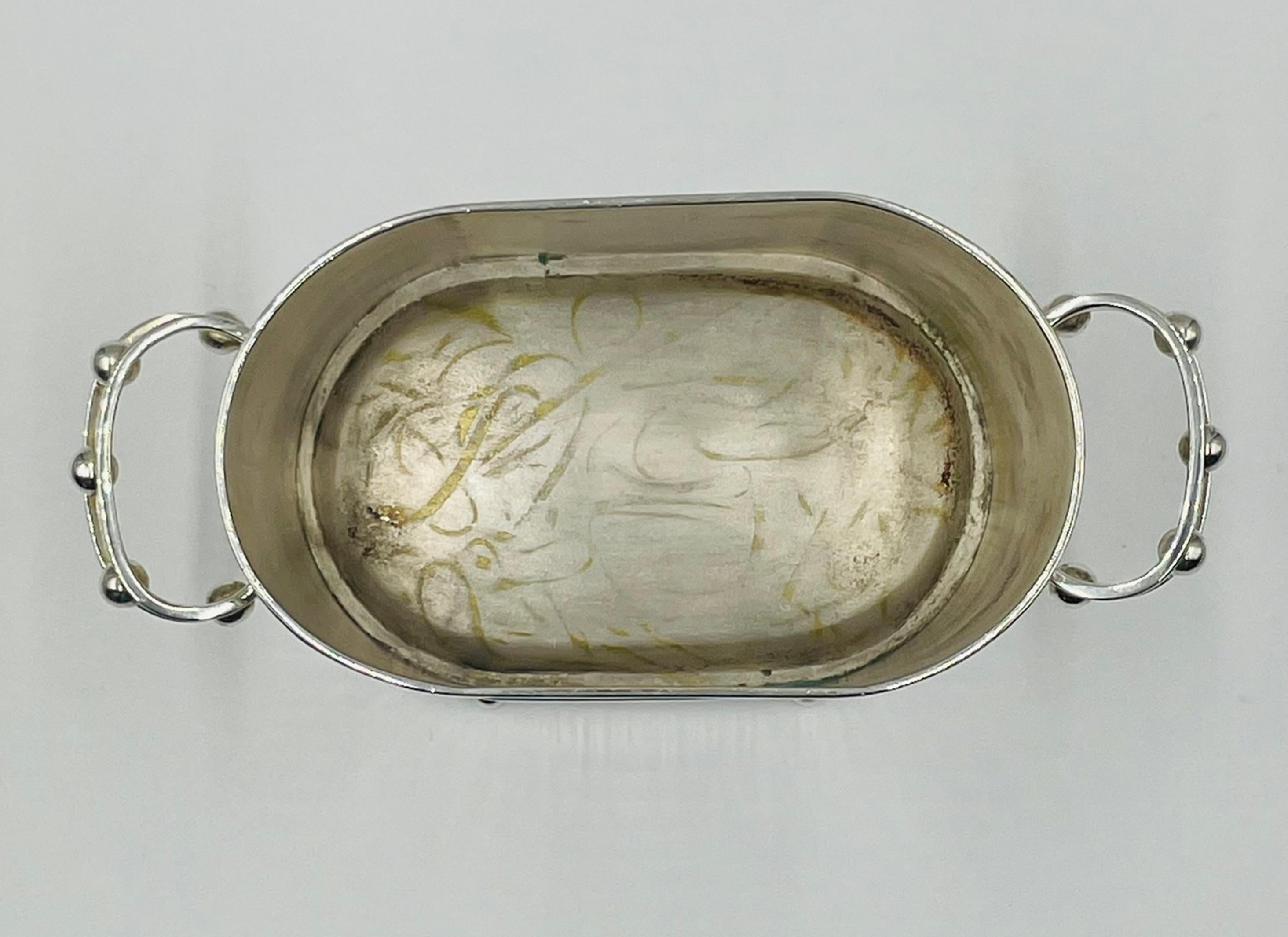 Secchiello per ghiaccio in argento martellato di Emilia Castillo, Modernismo messicano in vendita 1