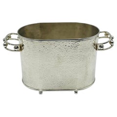 Hammered Silver-Plated Ice Bucket by Emilia Castillo, Mexican Modernism