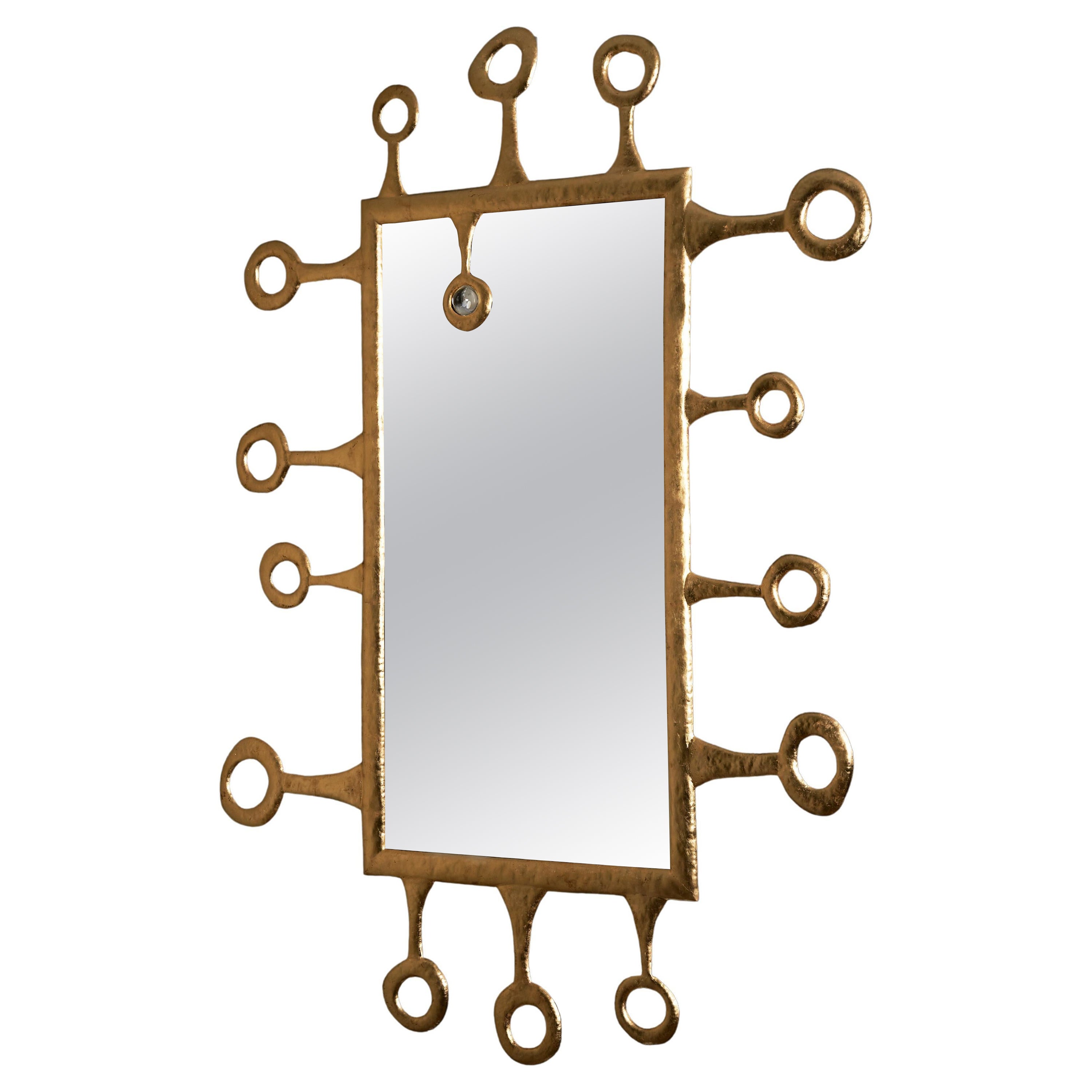 Hammered Steel Mirror by Romain Barré
