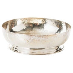 Vintage Hammered Sterling Silver Decorative Bowl, Mexico, 1950's 