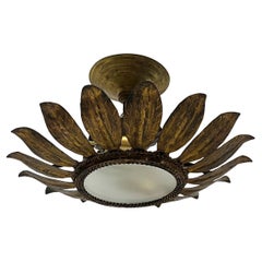 Used Hammered Sunburst Light Fixture