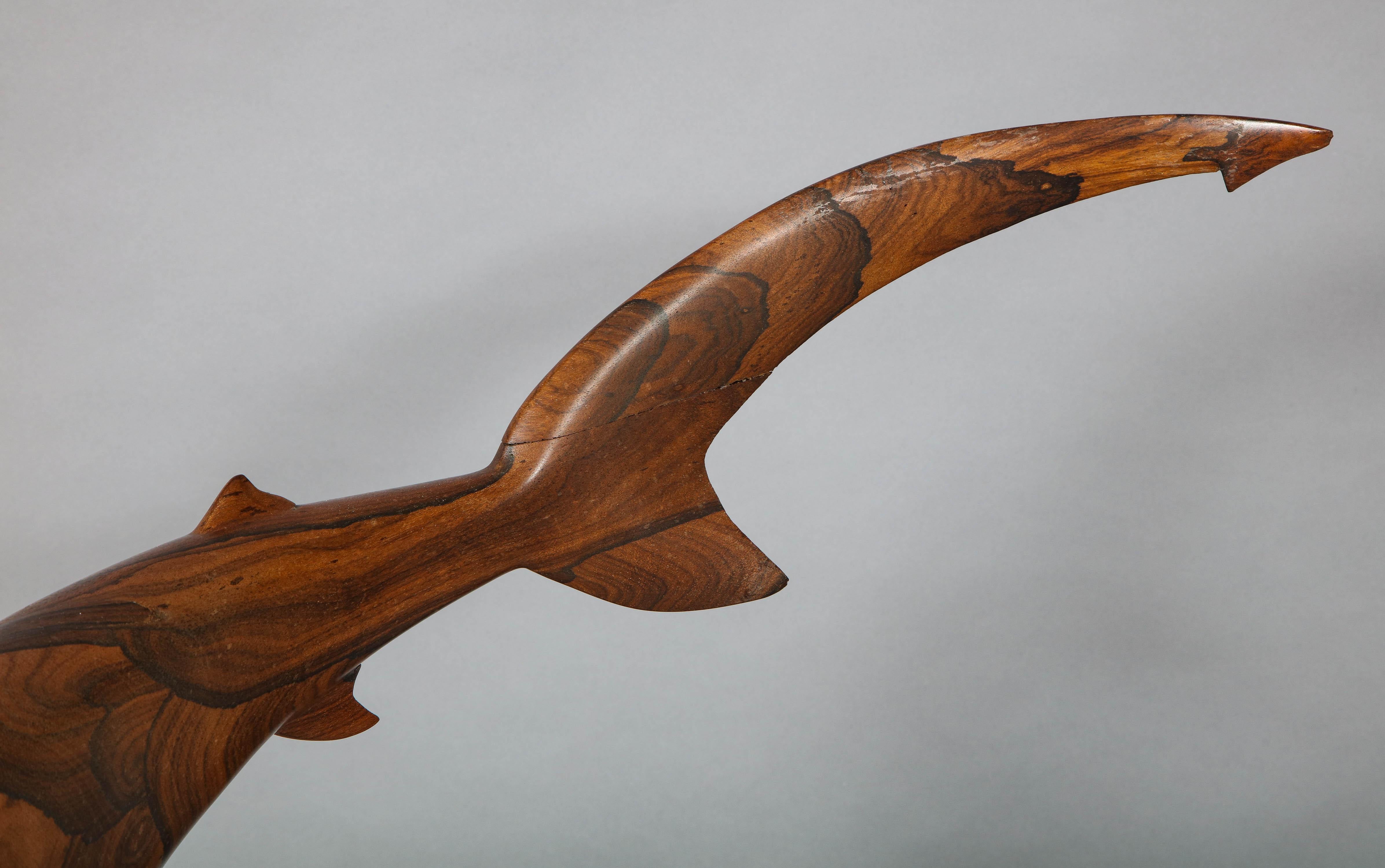 hammerhead shark wood carving