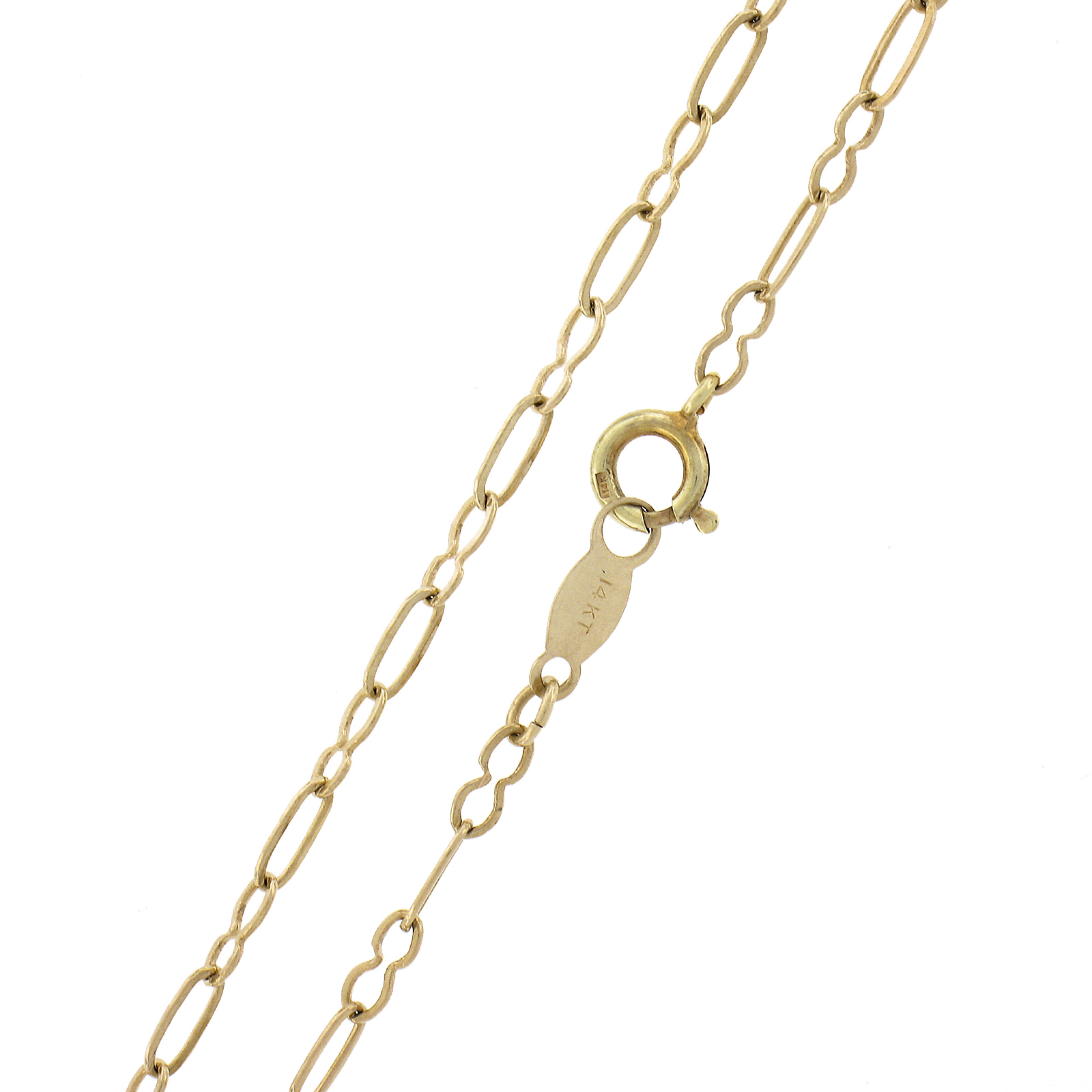 Hammerman Bros 14K Gold Tigerauge Diamant Herz Texturierter Anhänger 15