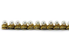 Hammerman Bros. 18 Karat Gold and 24 Pearl Bracelet, New York