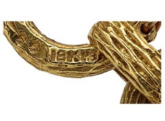 Hammerman Bros. 18k Yellow Gold Textured Link Heavy Chain Necklace, Size 24 Inch