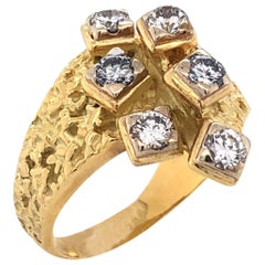 Hammerman Bros, 1960s Diamond and Gold Ring Made in France