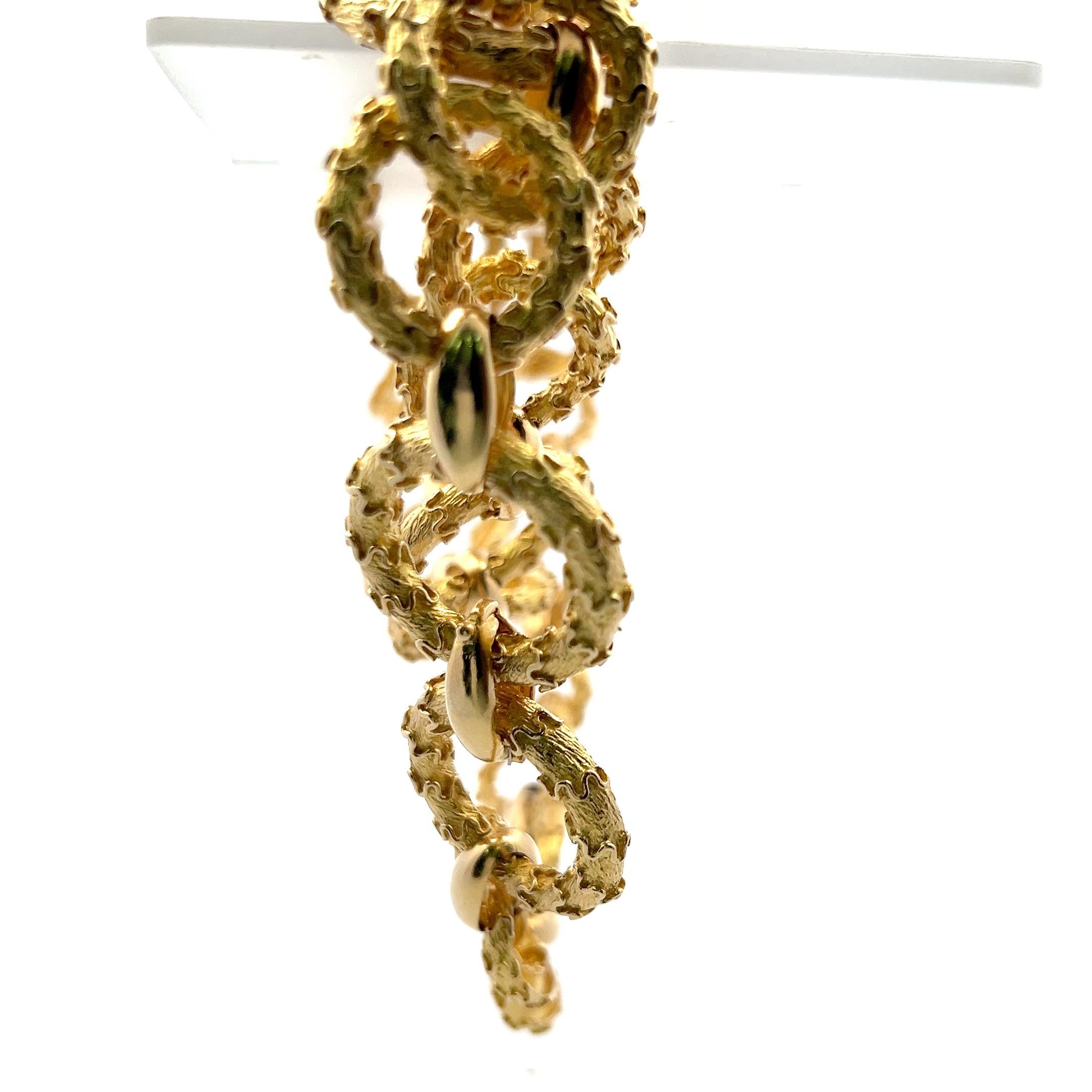 De las mujeres Collar de eslabones de oro amarillo de 18 quilates Hammerman Broth Vintage 202,30 gramos en venta