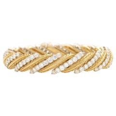 Hammerman Brothers : Bracelet en or bicolore et diamants 18K 7 3/4"
