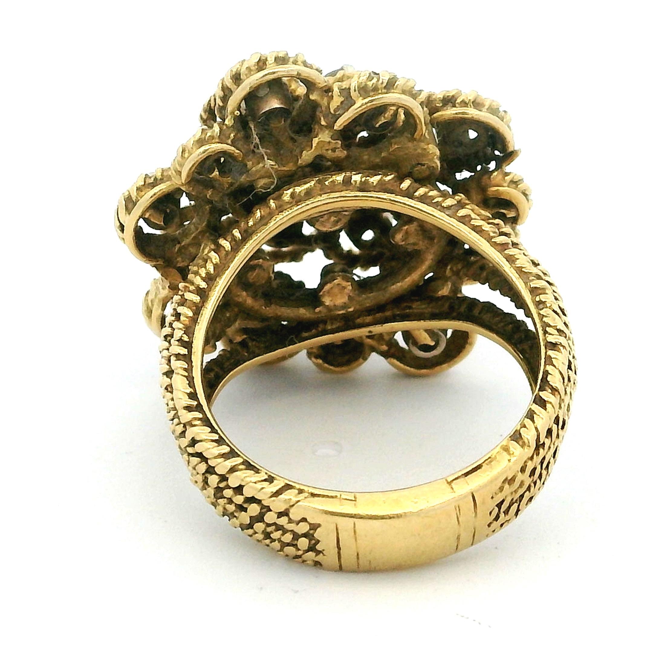 Anillo en racimo de diamantes Hammerman Brothers de oro de 18 quilates, 1,60 quilates en venta 4