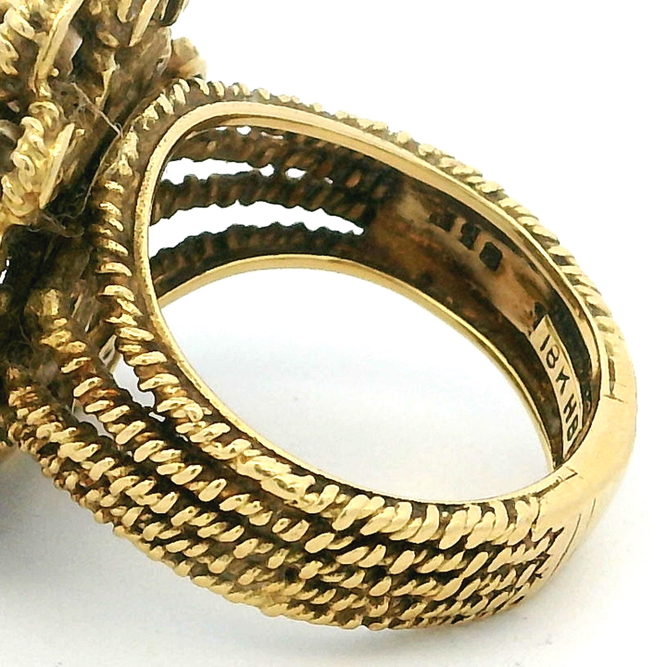 Anillo en racimo de diamantes Hammerman Brothers de oro de 18 quilates, 1,60 quilates en venta 6