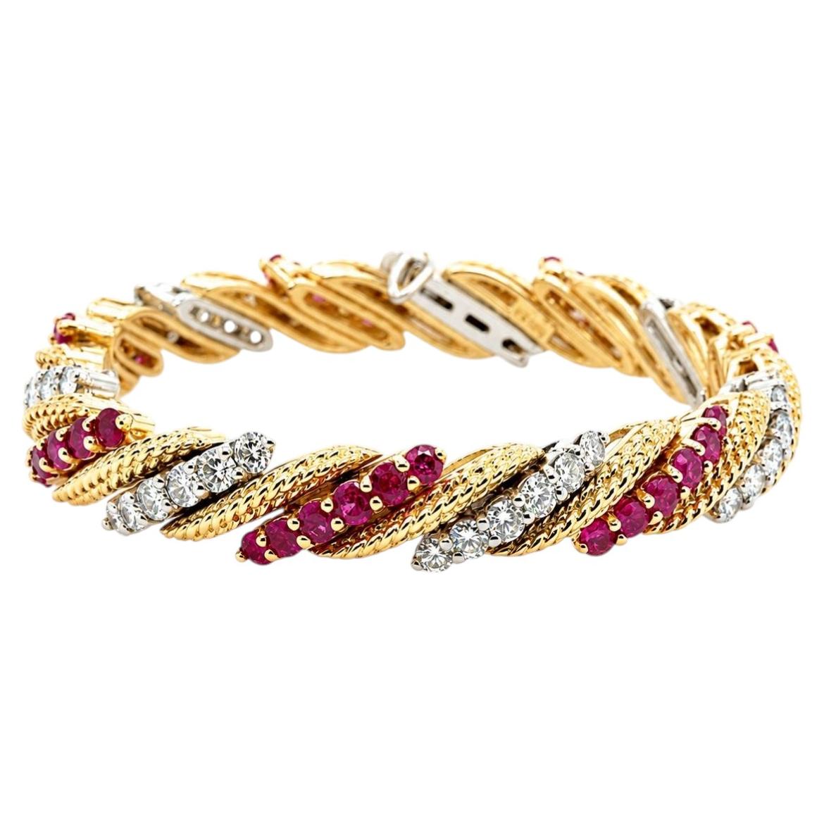 Hammerman Brothers 18k Ruby and Diamond Bracelet