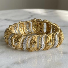 Bracciale con diamanti in oro giallo 18 carati di Hammerman Brothers