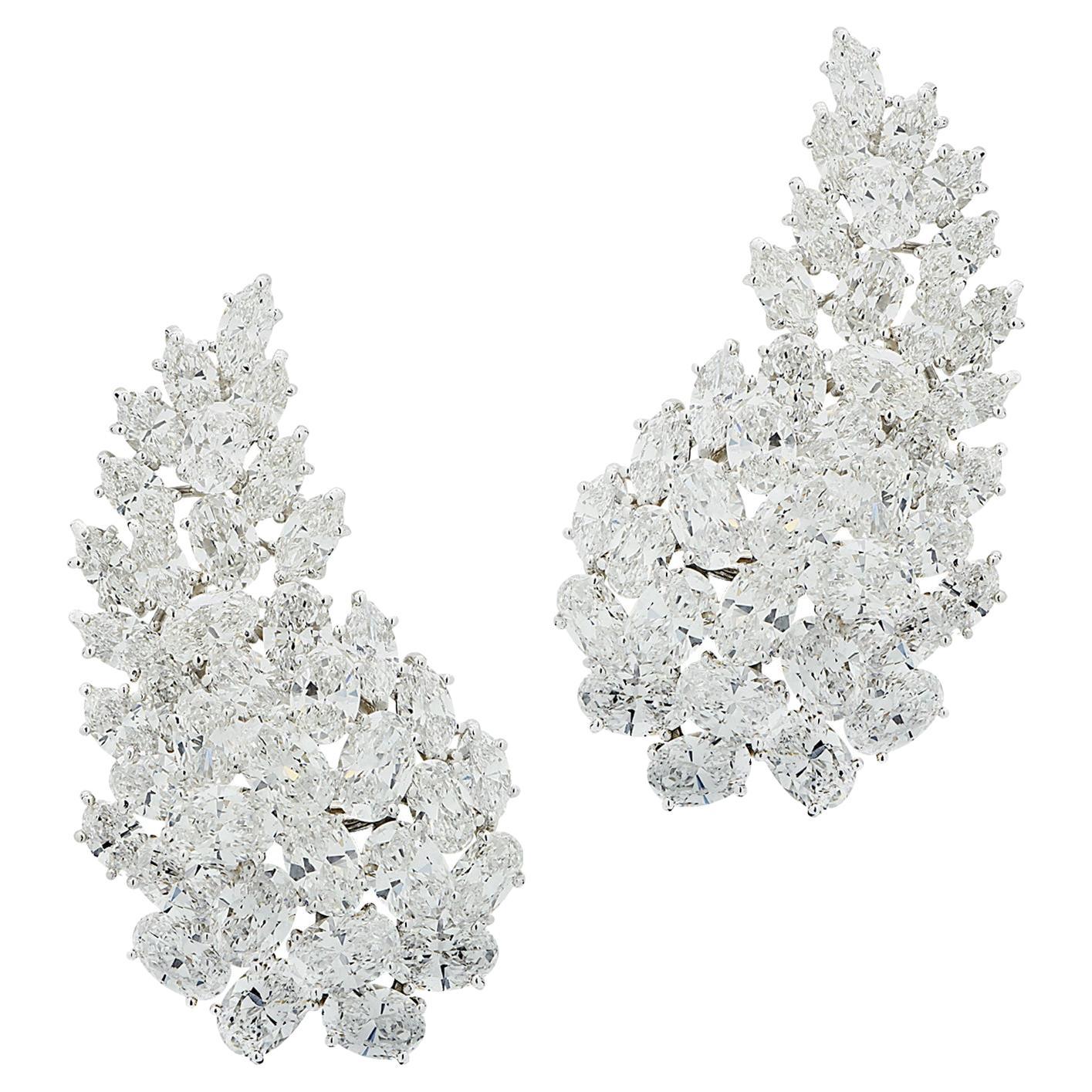 Hammerman Brothers 30 Carat Diamond Earrings For Sale at 1stDibs