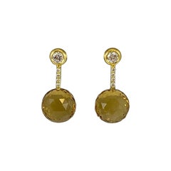 Hammerman Brothers Citrine and Diamond Earrings