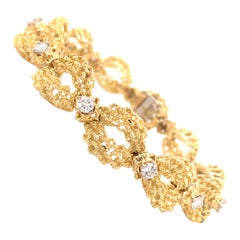 Hammerman Brothers Diamond 18K Yellow Gold Woven Link Bracelet