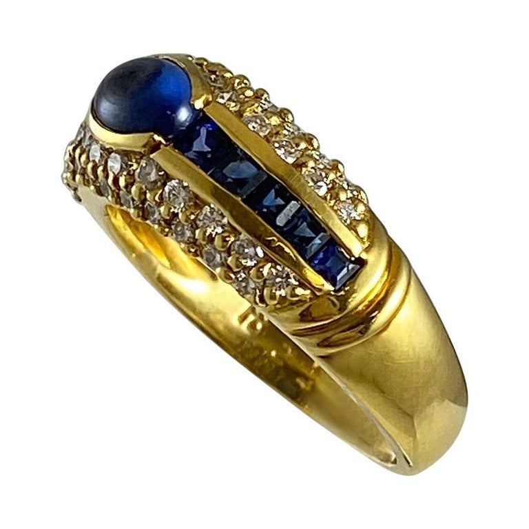 Hammerman Brothers Diamond and Sapphire Band For Sale at 1stDibs
