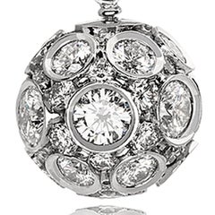 Hammerman Brothers Diamond Ball Drop Earrings