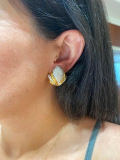 Hammerman Brothers Diamond Fleur de Lis Earrings