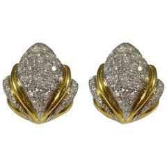 Hammerman Brothers Diamond Fleur de Lis Earrings