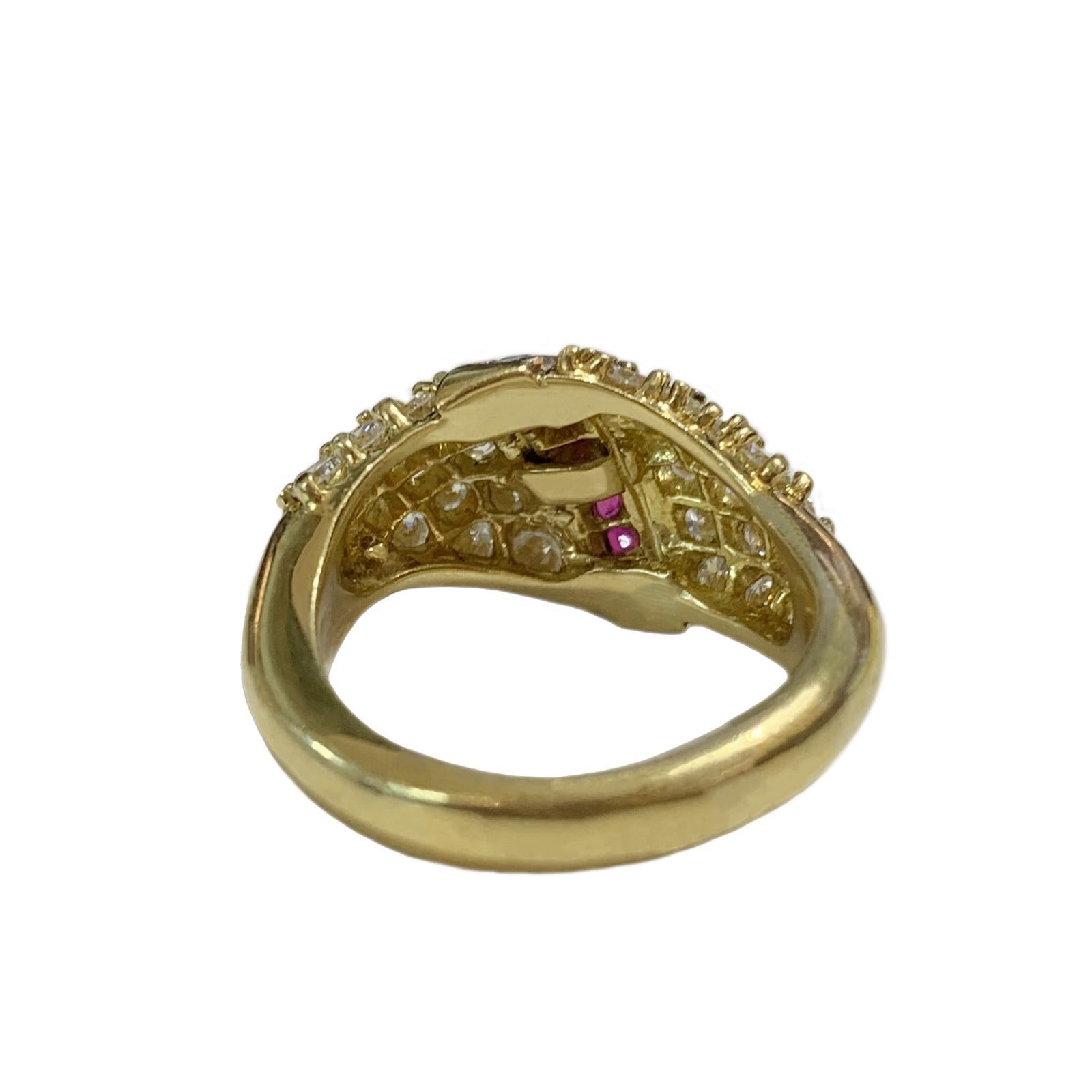 Hammerman Brothers Diamant-Rubin-Kuppel-Ring aus Gelbgold im Zustand „Hervorragend“ im Angebot in New York, NY