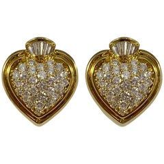 Hammerman Brothers Diamond Sacred Heart Earrings