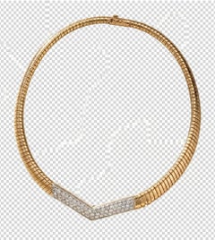 Hammerman Brothers Diamond Tubogas Choker Necklace