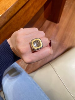 Hammerman Brothers Do Unto Others Square Crystal Matnra Ring