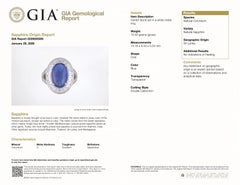 Hammerman Brothers GIA Certified 7.42 Carat Ceylon Sapphire & Diamond Ring