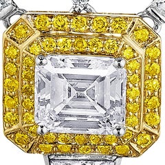 Hammerman Brothers Intense Yellow and White Diamond Tassel Necklace