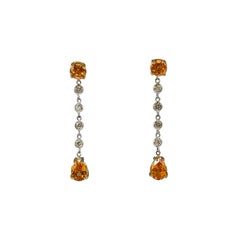 Hammerman Brothers Mandarin Garnet Dangle Earrings