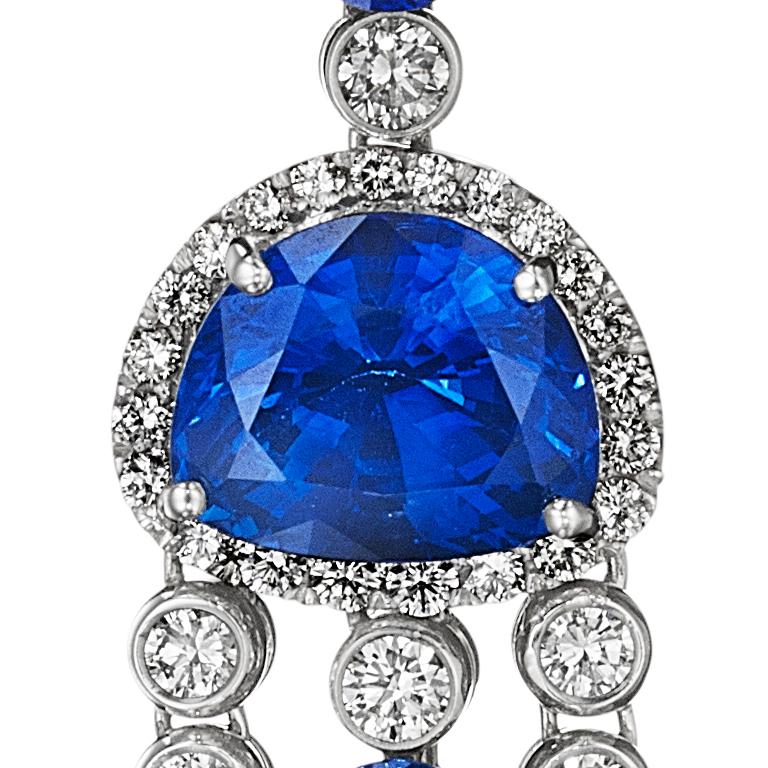 Hammerman Brothers Place Vendome Sapphire and Diamond Necklace In New Condition For Sale In New York, NY