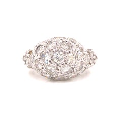 Hammerman Brothers Platinum Diamond Pave Ball Ring